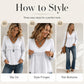 ⌛Limited-Time Offer-Women's Casual V-Neck Long Sleeve Top