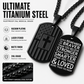 Men's Retro Stainless Steel Cross Tag Pendant