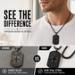Men's Retro Stainless Steel Cross Tag Pendant