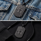 Men's Retro Stainless Steel Cross Tag Pendant