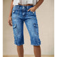 Limited time⌛ Classic denim Bermuda shorts with pocket details – flattering high waist for a modern silhouette