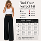 ⌛Limited-time offer-Women's High-Waisted Wide-Leg Pants with Contrast Trim
