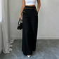 ⌛Limited-time offer-Women's High-Waisted Wide-Leg Pants with Contrast Trim