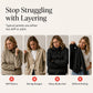 ⌛Limited-time offer-Women’s Elegant Denim Spliced Ribbed Knit Coat