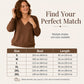 Women's Scalloped V-Neck Knit Sweater