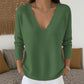 Women's Scalloped V-Neck Knit Sweater