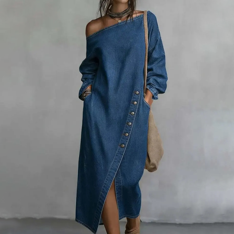 Women's Off-Shoulder Denim Dress