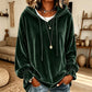 Women's Casual Velvet Hooded Sweatshirt