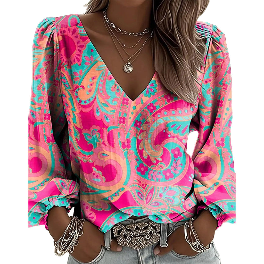 Women's Casual Printed Loose Top