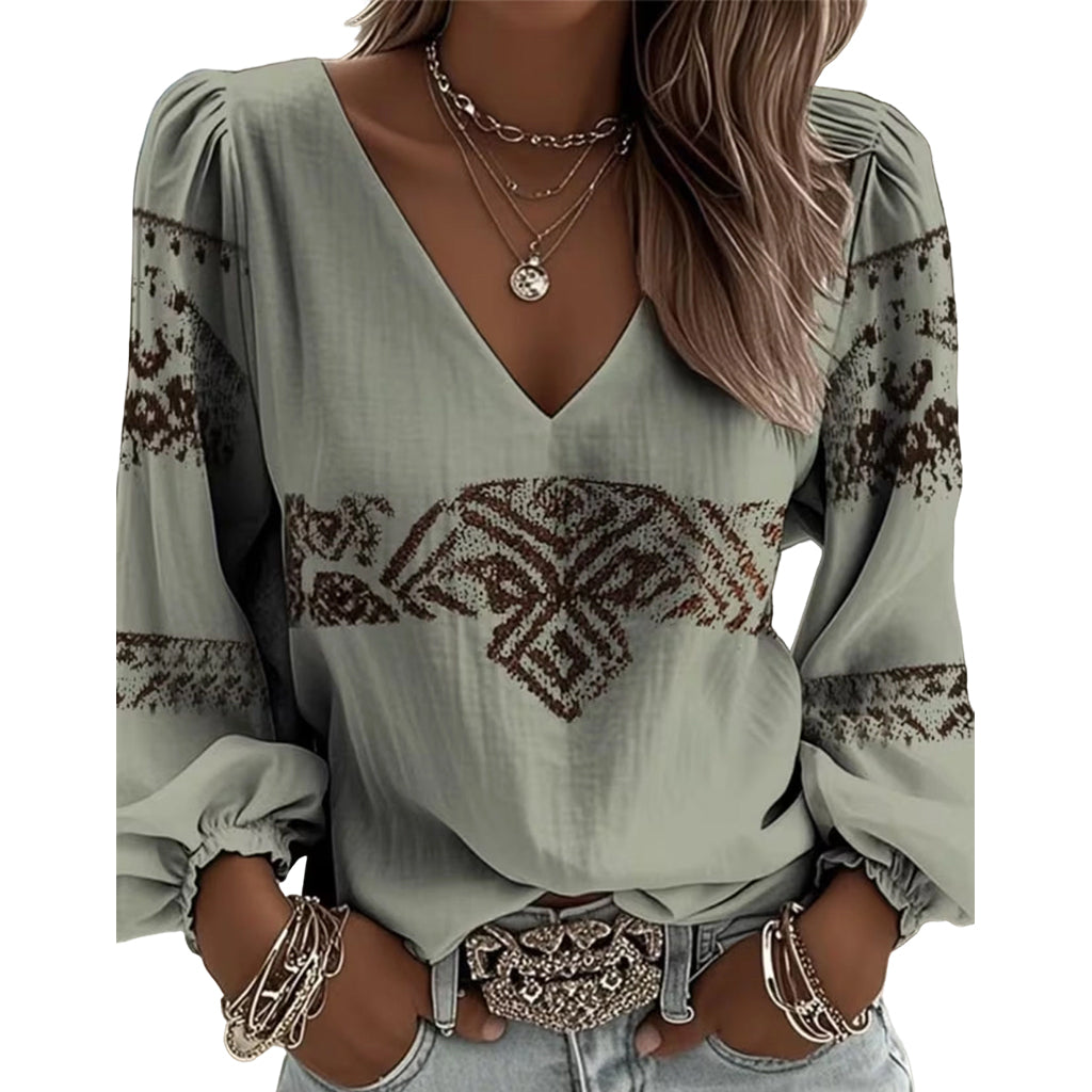 Women's Casual Printed Loose Top