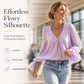Women's Elegant Solid Color V-Neck Blouse