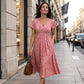 Women's Elegant V-Neck Floral Print Dress
