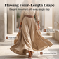 Women Long Sleeve Shirt Maxi Dress with Belt Classic Turndown Collar Holiday Resort Long Dress