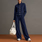 🌸💖Women's Button-Down Cardigan & Wide-Leg Pants Set