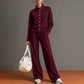 🌸💖Women's Button-Down Cardigan & Wide-Leg Pants Set
