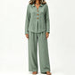 Women's Casual Long-Sleeve Top & Pants 2-Piece Set