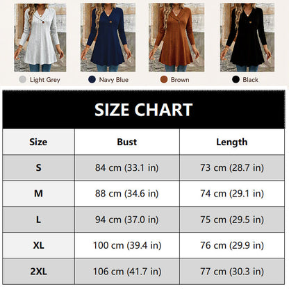 🌸✨Women's V Neck Ribbed Knit Casual Top