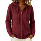 Women's Hooded Knit Zip-Up Cardigan Sweater