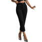 Women's High Waisted Cropped Suit Pants
