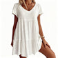 Women's V-Neck Tiered Ruffle Dress
