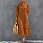 Women's Half-Zip Stand Collar Dress with Lantern Sleeves