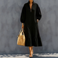 Women's Half-Zip Stand Collar Dress with Lantern Sleeves