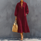 Women's Half-Zip Stand Collar Dress with Lantern Sleeves