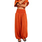 Women's Casual Smocked Waist Harem Pants
