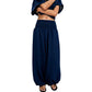 Women's Casual Smocked Waist Harem Pants