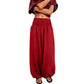 Women's Casual Smocked Waist Harem Pants