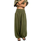 Women's Casual Smocked Waist Harem Pants