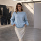 Women's Crew Neck Cable Knit Sweater
