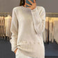 Women's Crew Neck Cable Knit Sweater