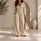 Women's V Neck Long Sleeve Jumpsuit