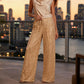 Women's Elastic Waist Straight-Leg Pants
