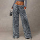 Women's Elastic Waist Straight-Leg Pants