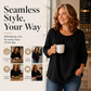 Women's Casual Crew Neck 3/4 Sleeve Top