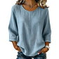 Women's Casual Crew Neck 3/4 Sleeve Top