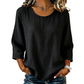 Women's Casual Crew Neck 3/4 Sleeve Top