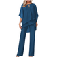 Women's Elegant Asymmetrical Top & Pants Set