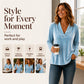 Women's Elegant Velvet V-Neck Top