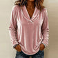 Women's Elegant Velvet V-Neck Top
