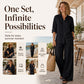 Women's Casual Shirt & Wide-Leg Pants Set