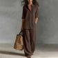 Women's Casual Shirt & Wide-Leg Pants Set