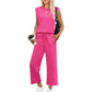 Women's Sleeveless Tank Top & Wide-Leg Pants Set