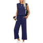 Women's Sleeveless Tank Top & Wide-Leg Pants Set