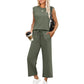 Women's Sleeveless Tank Top & Wide-Leg Pants Set