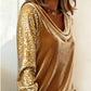 Shimmer Velvet Long Sleeve Top