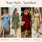 ⌛Limited-time offer-Women's Square Neck Smocked A-Line Dress