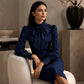✨New Arrivals & Special Offers-Women's Elegant Bow Tie Neck Pencil Dress